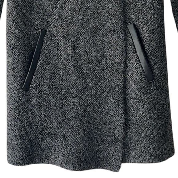 ADRIENNE VITTADINI | NWOT WOOL BLEND WRAP FRONT SINGLE BUTTON COAT SWEATER | XS - Picture 4 of 12